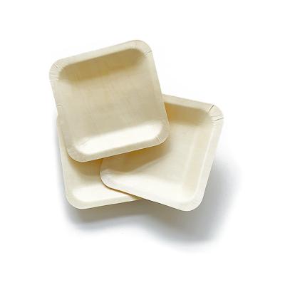 China Wooden tray 21.5x21.5x2cm traditional disposable 800pcs/ctn for sale