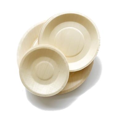 China Tray Round Shape wooden 21.5x1.5cm disposable traditional 1000pcs/ctn for sale