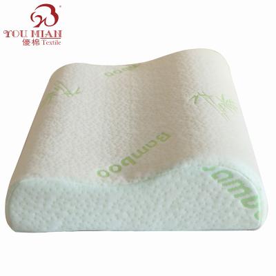 China Anti-static Ergonomic Shape Orthopedic Beauty Molded Cervical Head Forming Fabric Memory Foam Bamboo Pillows for sale