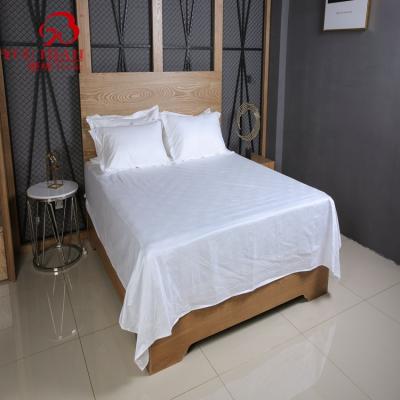 China Hotel Sheet Supplier Disposable Classic White Cotton Bed Sheets Luxury Bedding Set 6 Pcs for sale