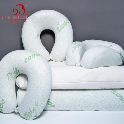 China New Fashion Bamboo Memory Pillow Travel Neck Pillow for sale