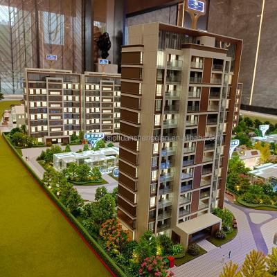 China Chinese Architectural Real Estate Scale Building Model LED Lighting Urban Planning Model Making Building for sale