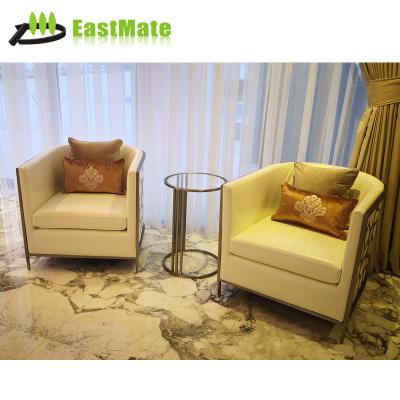 China Contemporary Jumeirah Resort Living Room Furniture Wooden Hotel Sofa Chairs for sale