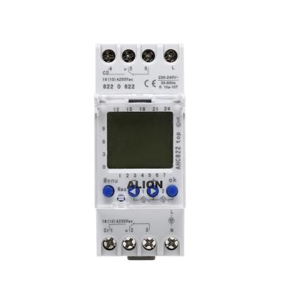 China ALION AHC822 220V-240V DIN Rail Multifunction Digital LCD Display Timer Switch, 16A Weekly Program Time Switch for sale