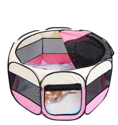 China Breathable Portable Pet Playpen Indoor / Outdoor Water Resistant Removable Shade Cover for sale