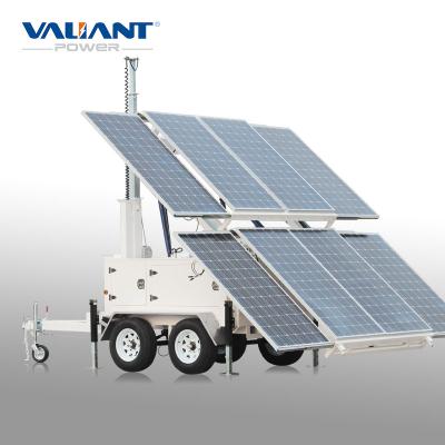 China Industrial Portable Trailer Solar Power Supply Stations For Communication , CCTV Security for sale