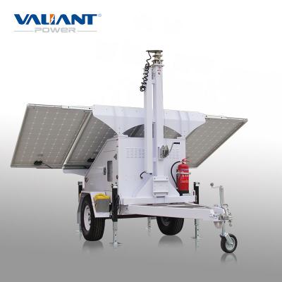 China Industrial Solar Hybrid Solar Wind Power Generator Trailer for CCTV/Communication/Lighting for sale