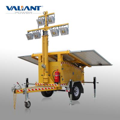 China Solar Powered Warehouse Mobiles Led Light Lamp Tower For Outdoor Lighting for sale