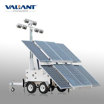 China Mining Construction Site Free Energy Trailer Solar Battery Powered Lights NEW for sale