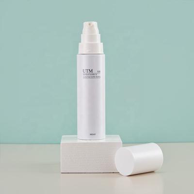 China Fashionable Cosmetic Skin Care Clear White Empty Container Lotion Plastic Bottle for sale