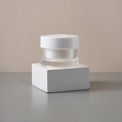 China High Quality Hot Selling PMMA Cosmetic Transparent Cosmetic Cream Jar With A Small Spoon for sale