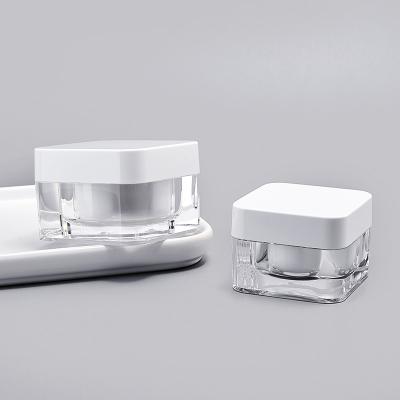 China High Tansparency And Texture Square Cream Cosmetic Bottle With Rounded Corners for sale