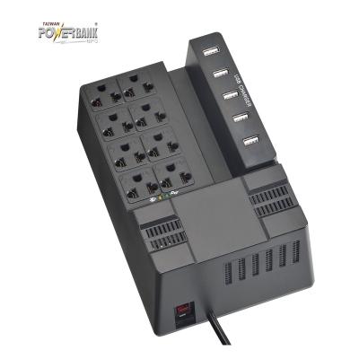 China 1200VA 600W Automatic Voltage Regulator Power Strip AVR Reguladores De Voltaje With 5 USB Charger PC AVR for sale