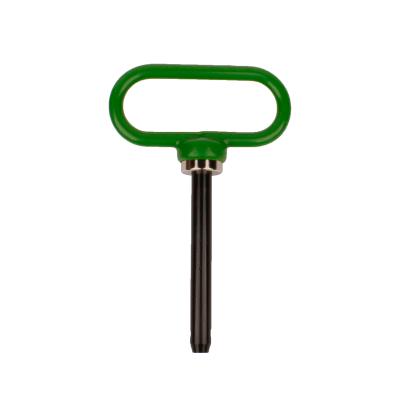 China ZINC Custom Machined Trailer Pin Green Handle Pin Custom Magnet for sale