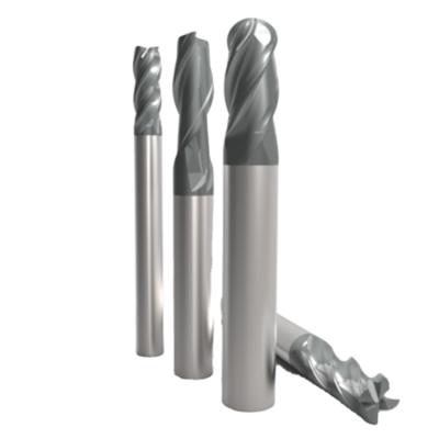 China Carbide Tungsten Steel 2 Flutes Good Quality Tungsten Carbide Ball Nose End Mill Cutter/Carbide End Mills for sale