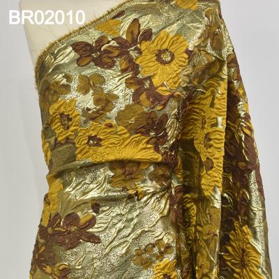 China Other gold order lace fabric jacquard brocade fabric for dress for sale