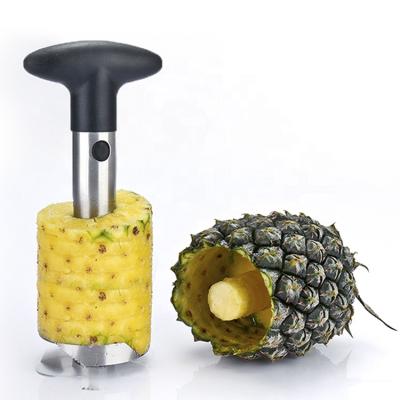 China Kitchen Tools Stainless Steel Fruit Pineapple Hollow Puncher Cutter Slicer Viable Popular Cheap Manual Peeler for sale