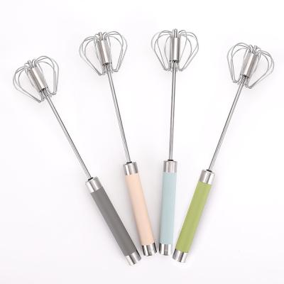 China Viable Semi Automatic Egg Beater Stainless Steel Ware Egg Beater Manual Kitchen Beater Cream Mixer for sale