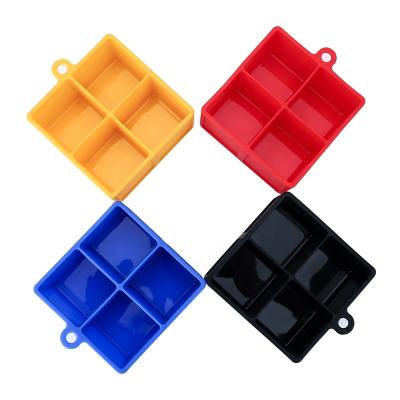 China Large Freezer Tray Whiskey Sledge Square Custom Viable Ice Cube Mold Flexible Silicone Large Ice Cube Trays for sale