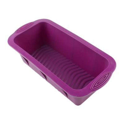 China Durable Silicone Toast Mold Rectangle Bread Pan Mold Silicone Rubber Mold with Non-slip Handle for sale