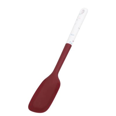 China Custom Food Grade Silicone Kitchen Sustainable Hot Selling Heat Resistant Red Spatula For Cooking for sale