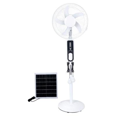 China AC DC Operation 3 In 1 Multifunction Rechargeable Fan 16 Inches Electric Solar Rack Fan for sale