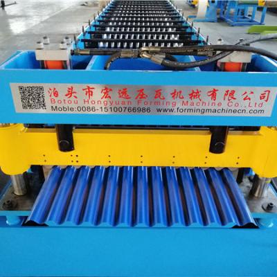 China Building Material Stores Galvanized New Electric Sheet Cutting Roofing Trapezoidal Tile Roll Forming Machine Corrugated Making Machine for sale