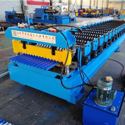 China Building Material Shops New Barrel Type Corrugated Metal Sheeting Roll Forming Machine Prices for sale