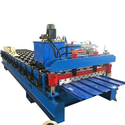 China Building Material Shops Manufacturing Ceramic Tile Plate Trapezium Roof Panel Roll Forming Machine for sale