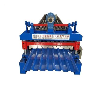 China High Quality Building Material Shops Trapezoidal Metal Roofing Sheet Roll Forming Machine for sale