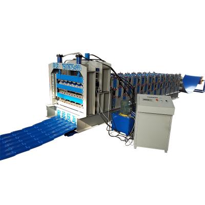 China Building Material Shops Building Machine Triple Layer Glazed IBR Roof Panel Tile Cold Roll Shape Making Machine for sale