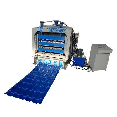 China Building Material Stores Automatic Multi Triple Layer Metal Panel Tile Double Cold Roll Forming Machine With Good Price for sale