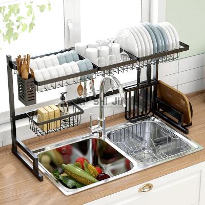 China SUSTAINABLE 304 Stainless Steel Over Sink Standing Drying Unique Bowl Rack Metal Dish Rack Kitchen Storage Organizers Dish Racks for sale