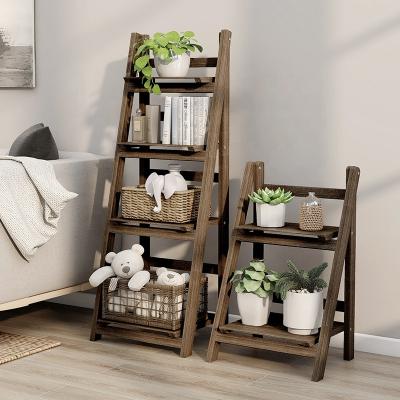 China Modern Solid Wood Corner Garden Plant Stand Flower Pots Display Rack Shelf For Balcony Living Room for sale