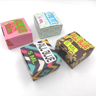 China Recycled Materials Square Matte Glossy Art Paper Concentrate Box Oil Container Cosmetic Packaging Boxes for sale