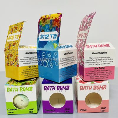 China Recycled Hot Selling Custom Packaging Materials OEM Private Label Window CMYK Gift Box Bath Bomb Plastic Packaging for sale