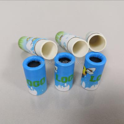 China Handmade All Containers Blue Round Cardboard Bottle Mini Cylinder Paper Tube Packaging for sale