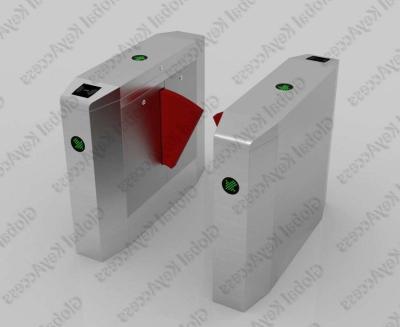 China Flap Wing Waist Height Turnstiles / Retractable Barrier Gate for Subway Station Access Control for sale