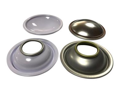 China Aerosol Can Cone Tinplate Can Lids Clear And Gold Color 211# 65mm Diameter for sale