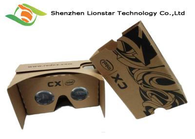 China 15*6.5*8.5cm Cardboard VR Glasses For Movies Video Game / 3.5-6.0 Inch Phone for sale