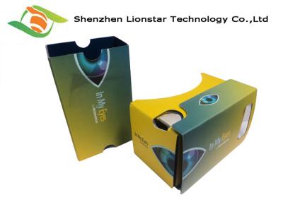 China Cardboard Virtual Glasses , OEM Virtual Reality Viewer Goggles With Company Logo for sale