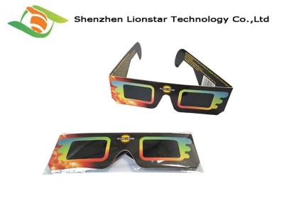 China OEM Shape Solar Eclipse Paper Passive 3D Glasses Custom 4 Color Printing for sale