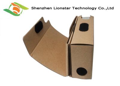 China Kraft 3D Glasses DIY Cardboard VR Headset With Biconvex Lens Glasses / Silk - Screen Logo for sale