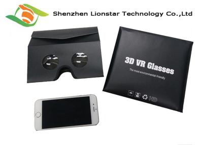 China Tipo plano promocional gafas de la realidad virtual, cartulina modificada para requisitos particulares 3D de Google del logotipo en venta