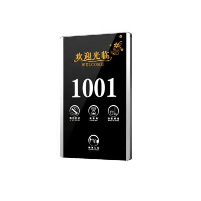 China Modern Hotel Room License Plate Exterior Door Electronic Sign Plates for sale