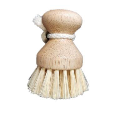 China High Quality Environment Friendly Bamboo Washing Brush Mini Dish Brush +smooth Ruisen White Pot Brush For Cleaning Set for sale