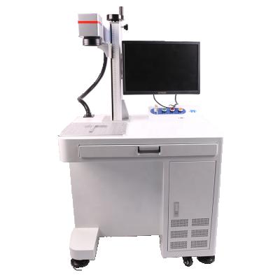 China Handheld Portable Laser Table Marking Type 30w 50w 100w Metal Fiber Laser Marking Machine With Rotary for sale