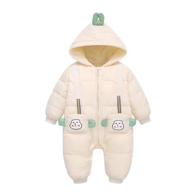 China Winter Breathable Warm Romper Baby Toddler Baby Boutique Cute Zipper Snowsuit Fashion Overalls Hooded Coat for sale