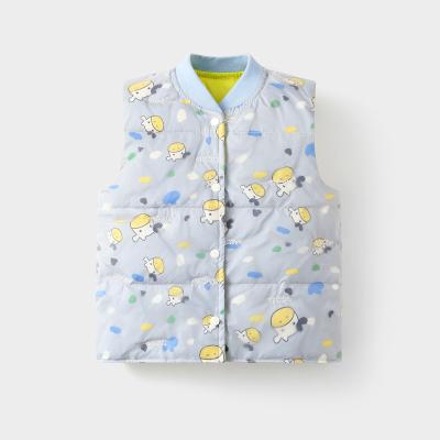 China Chinese Cow Down Comfortable Ash Pattern Jacket Kids Children Trendy Breathable Vest for sale