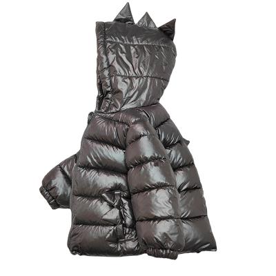 China Baby Breathable Cartoon Dinosaur Warm Winter Light Thicken Cotton Padded Jackets Little Toddler Clothes For 2-6Y for sale